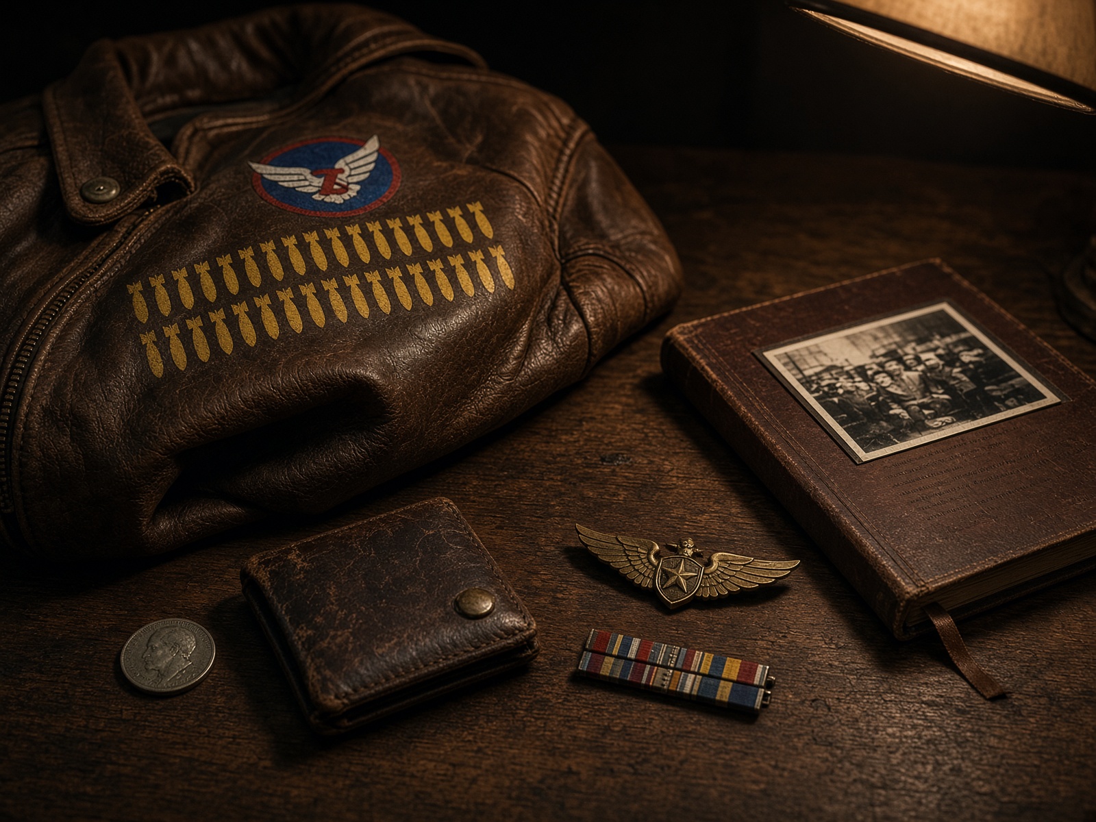 A still life of wartime objects